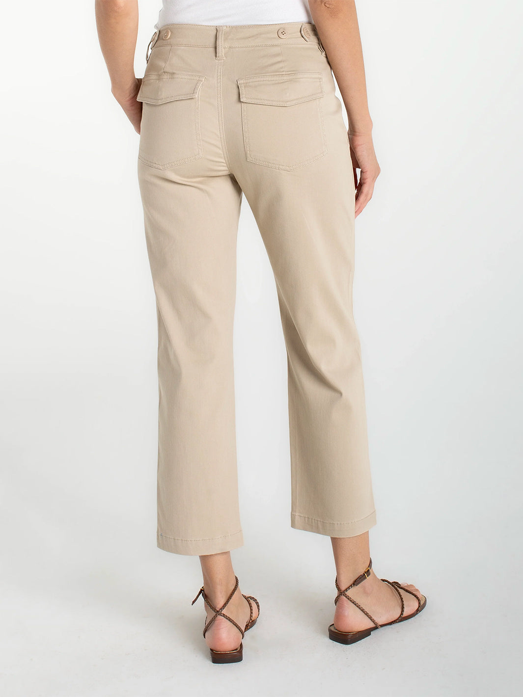 Utility Crop Straight With Side Tabs in Safari Sand