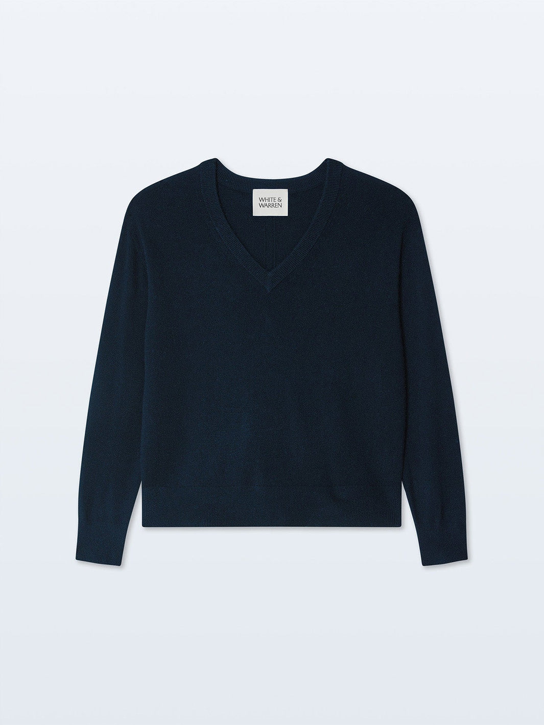 Cashmere V-Neck Sweater in Deep Navy
