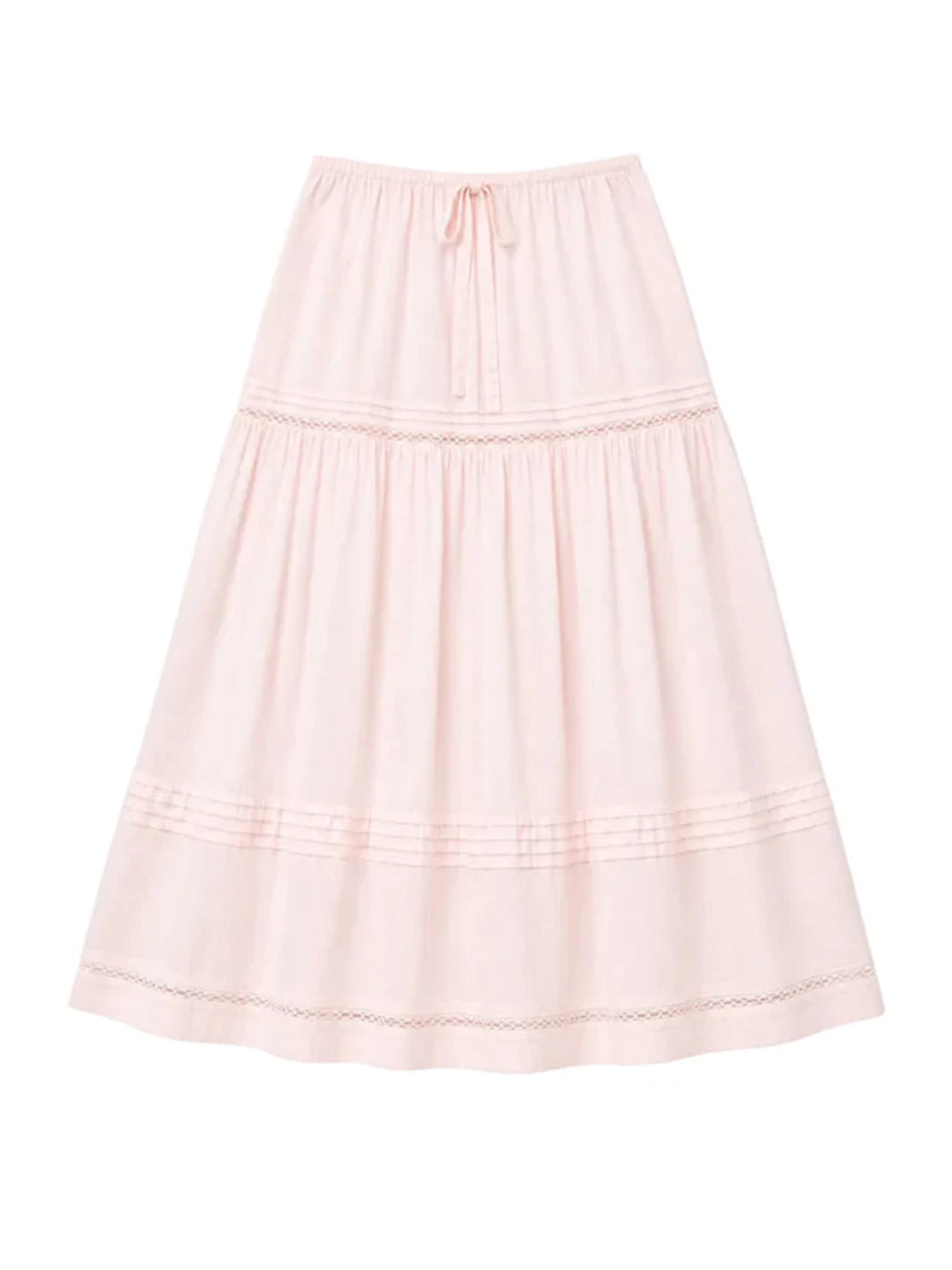 Vacance Cotton Maxi Skirt in Pink Sugar