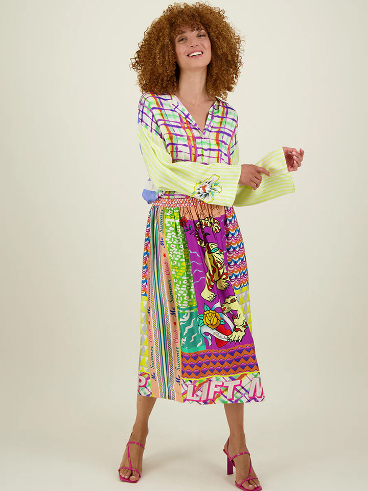 Vanessa Printed Midi Skirt in Artisan