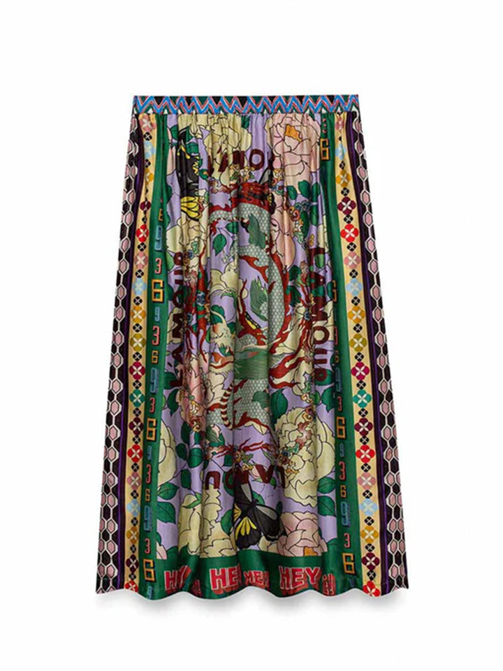 Vanessa Midi Skirt in L'amour