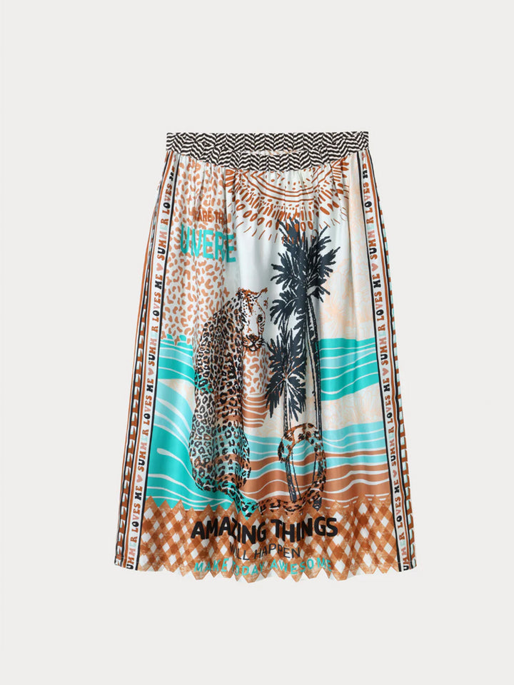 Vanessa Midi Skirt in Safari