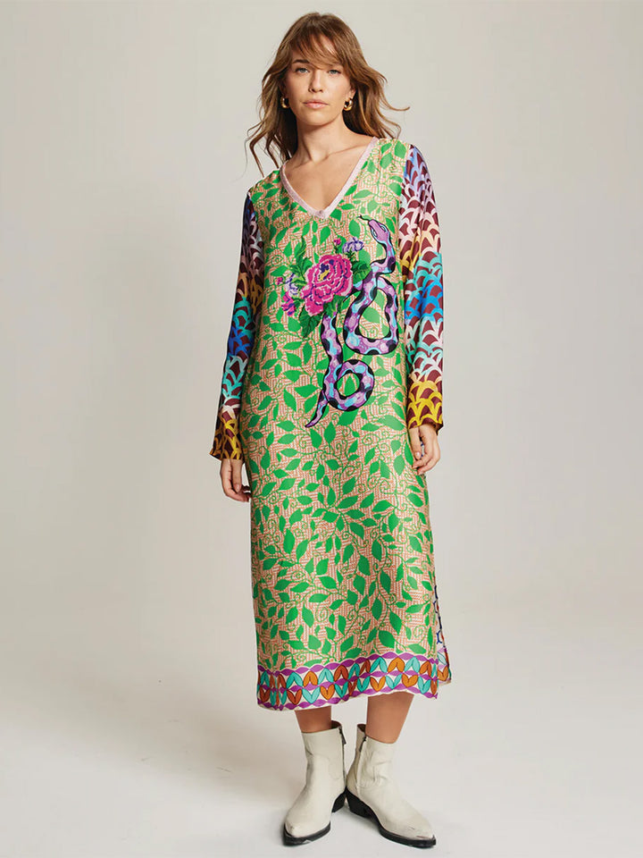 Violet Shipibo T Neck Dress