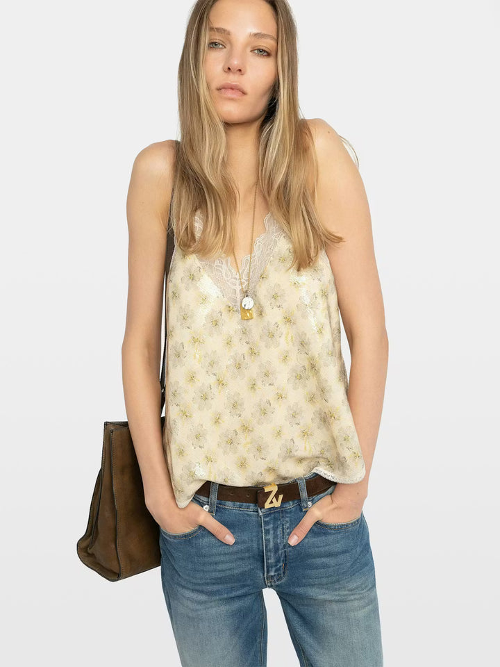 Christy French Lace Camisole in Vanille
