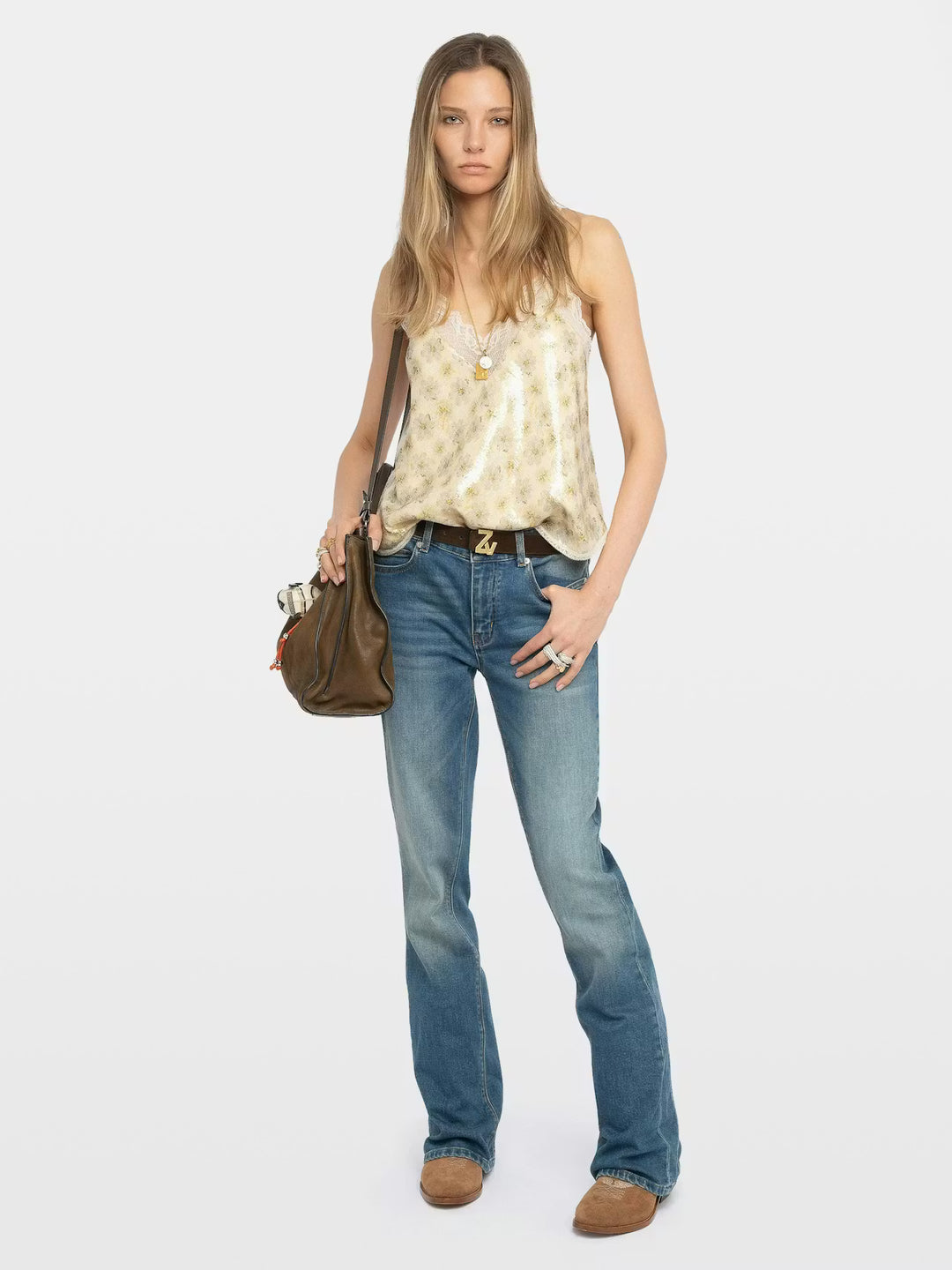 Christy French Lace Camisole in Vanille