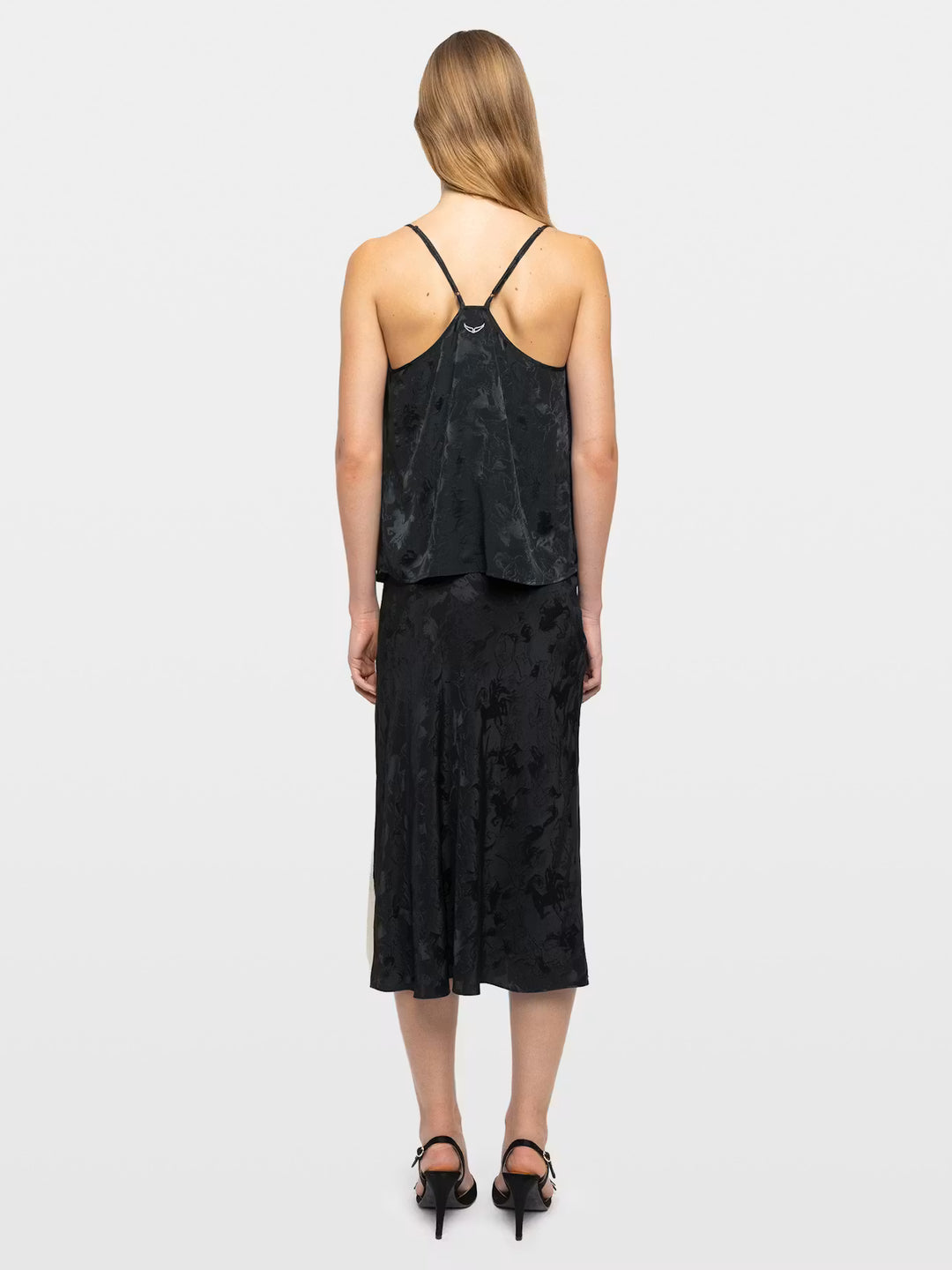 Jayla Silk Skirt in Gloom
