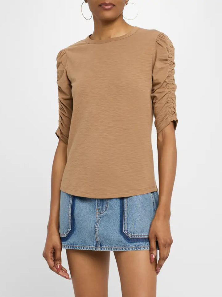 Pruitt Striped Tee in Hazelnut
