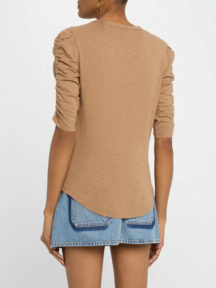 Pruitt Striped Tee in Hazelnut