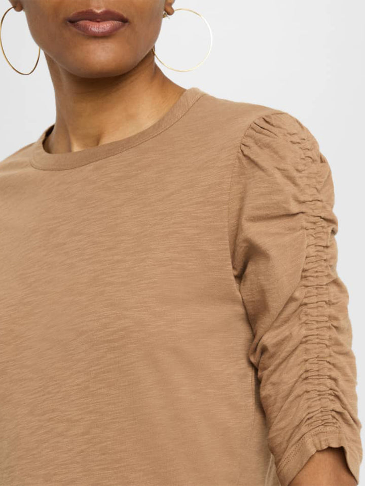 Pruitt Striped Tee in Hazelnut