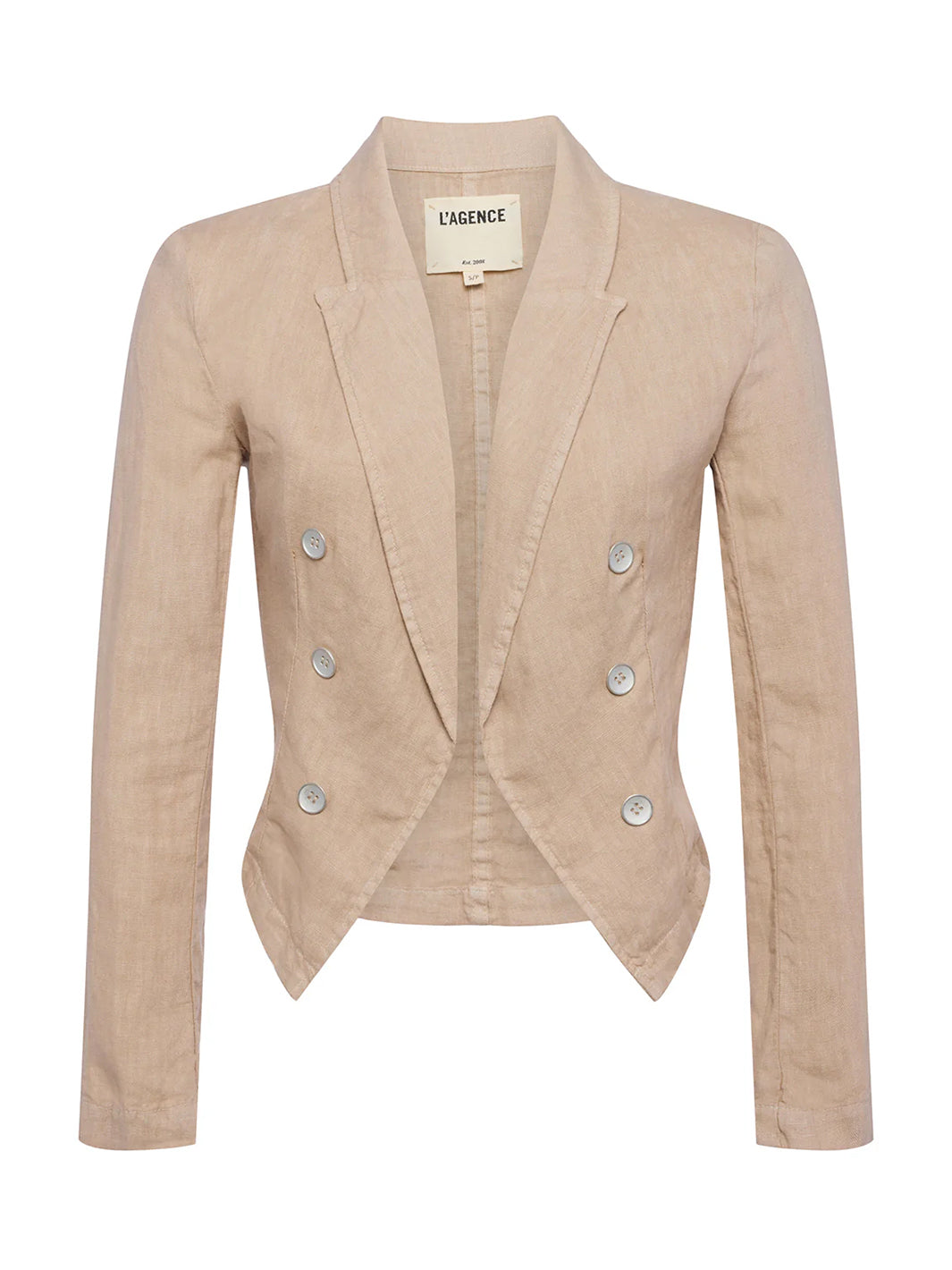 Wayne Crop Double Breasted Jacket in Doeskin