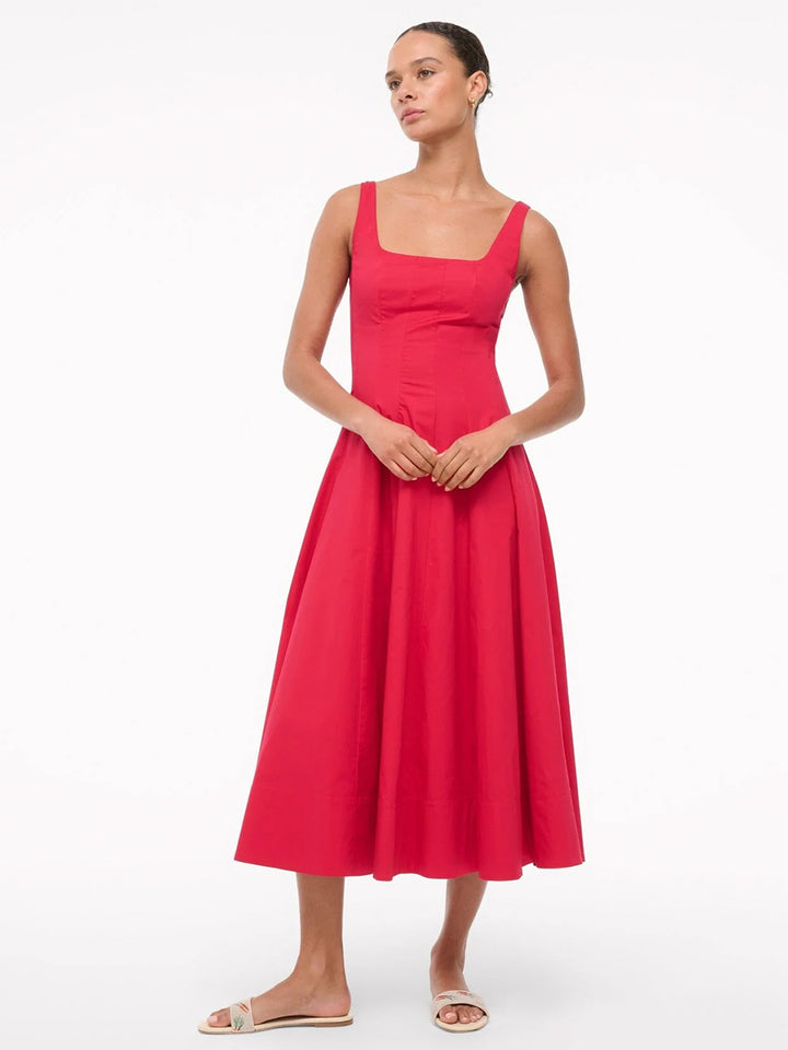 Wells Dress in Cherry