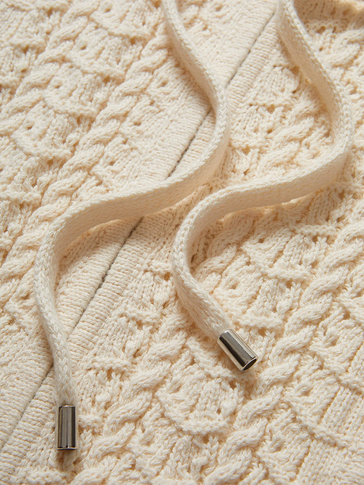 Wickham Knit Hoodie Dickey in Ecru
