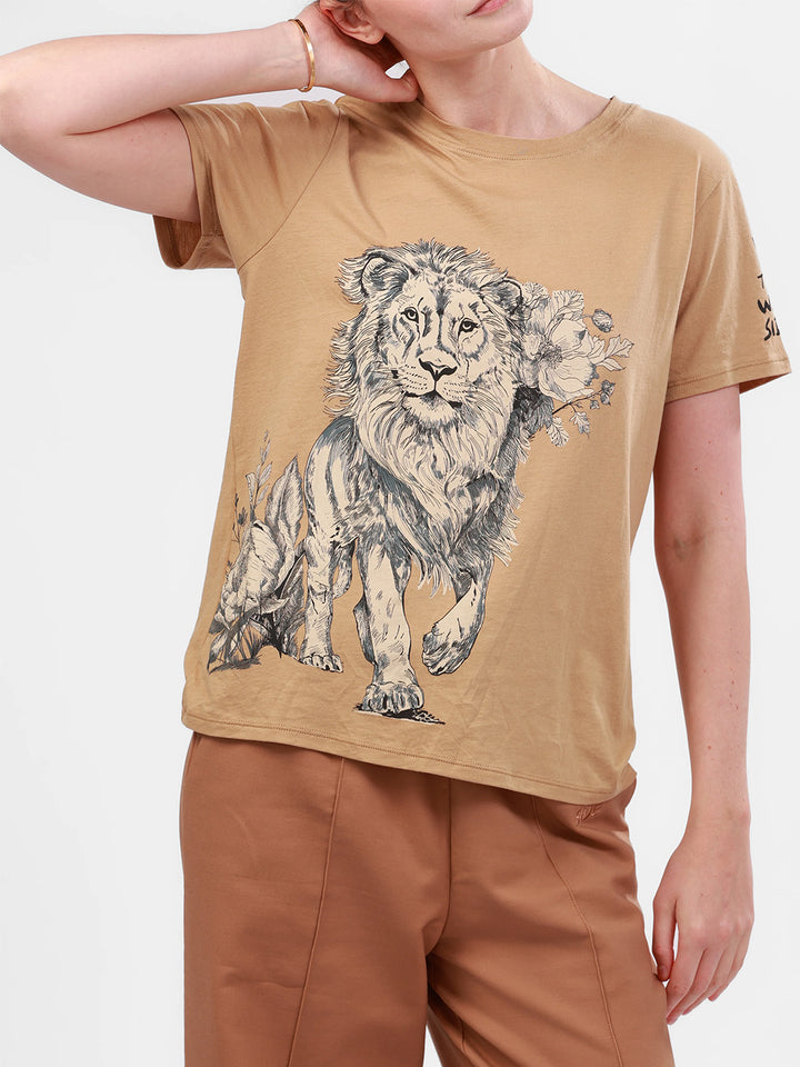 Wild Side T-Shirt in Camel