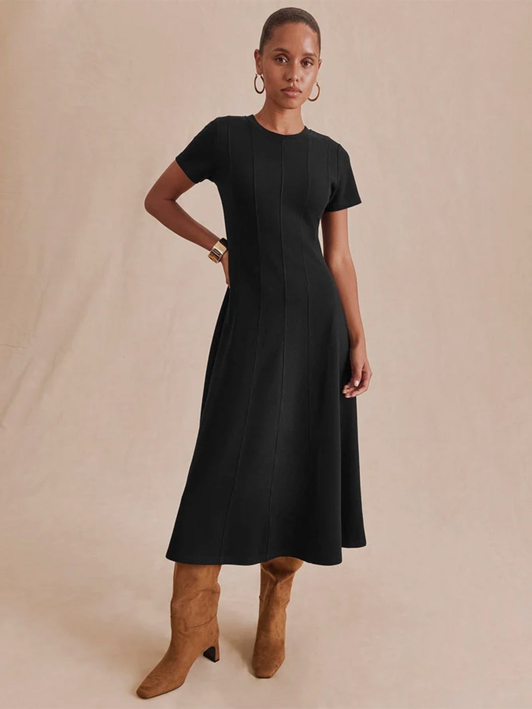 Winslow Midi Dress in Black