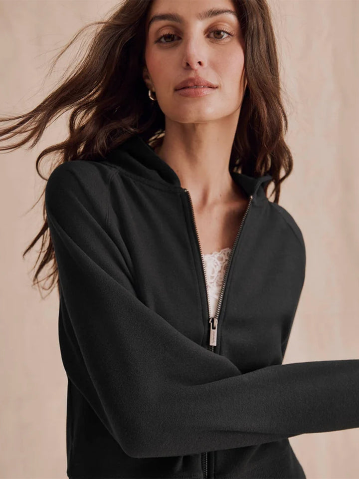 Winslow Zip Up Hoodie in Black