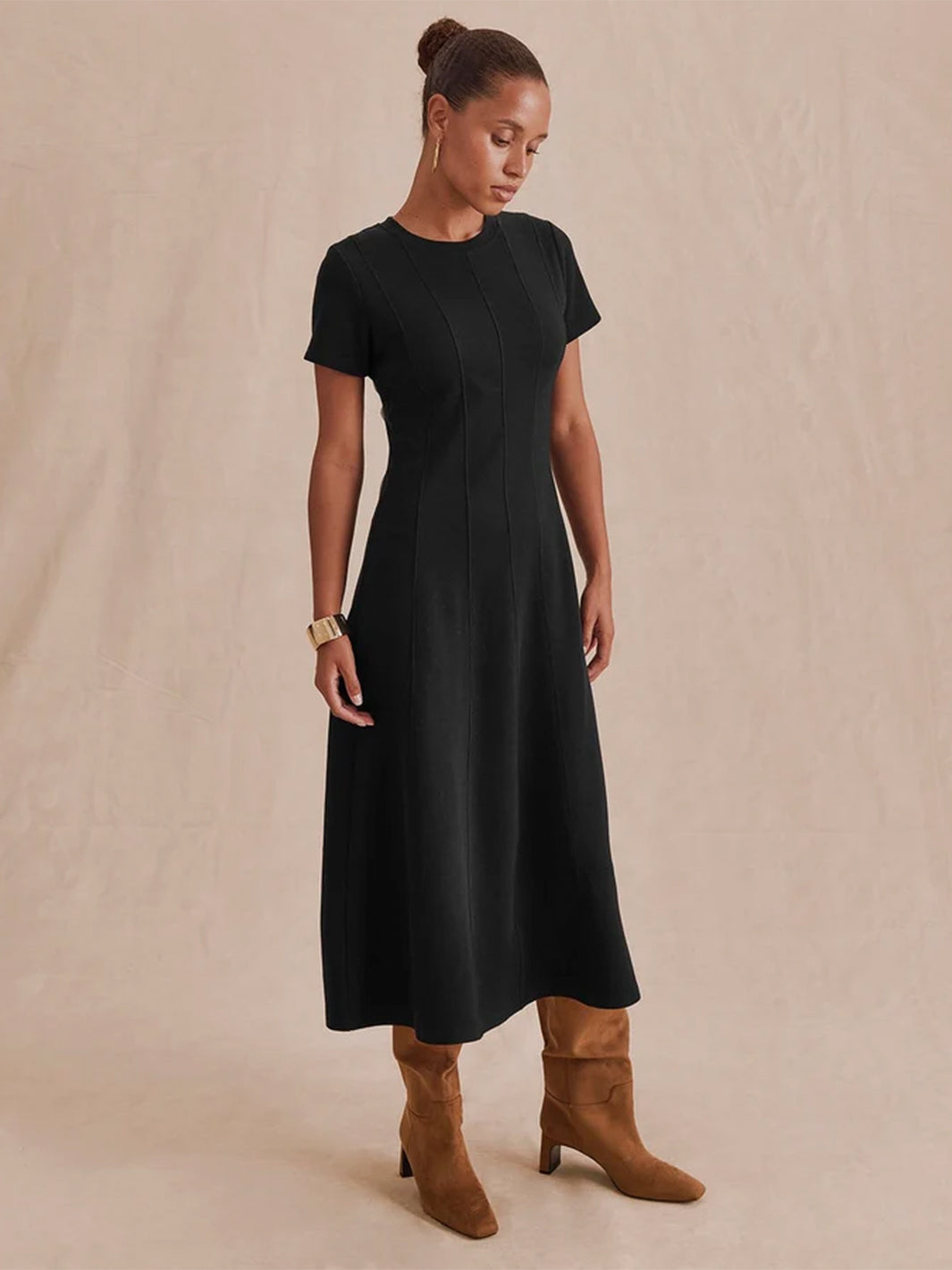 Winslow Midi Dress in Black
