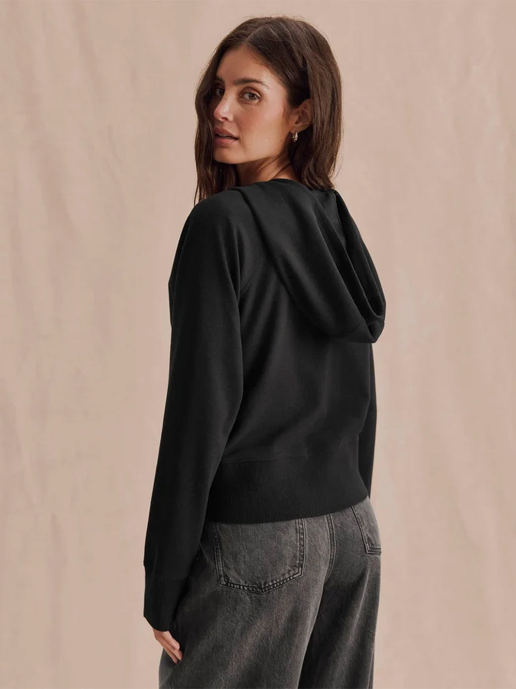 Winslow Zip Up Hoodie in Black