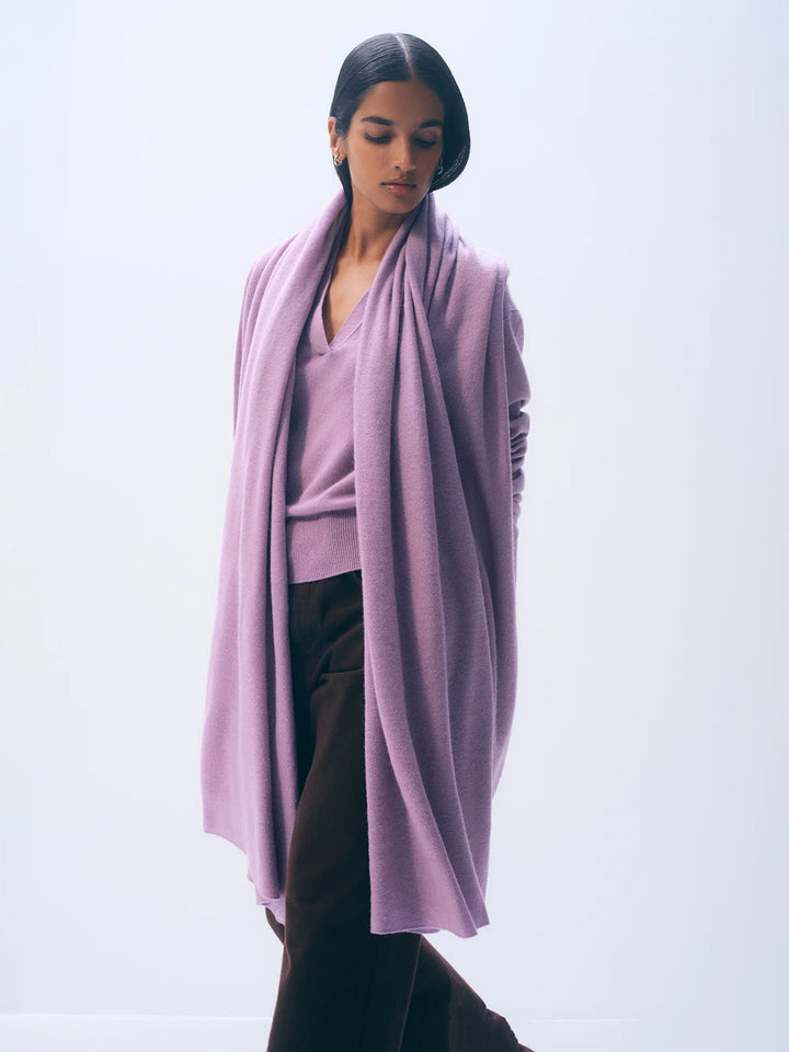 Cashmere Travel Wrap in Soft Purple