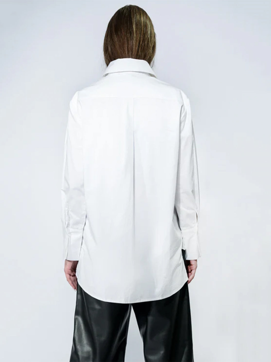 The Wrap Button Down Shirt in White