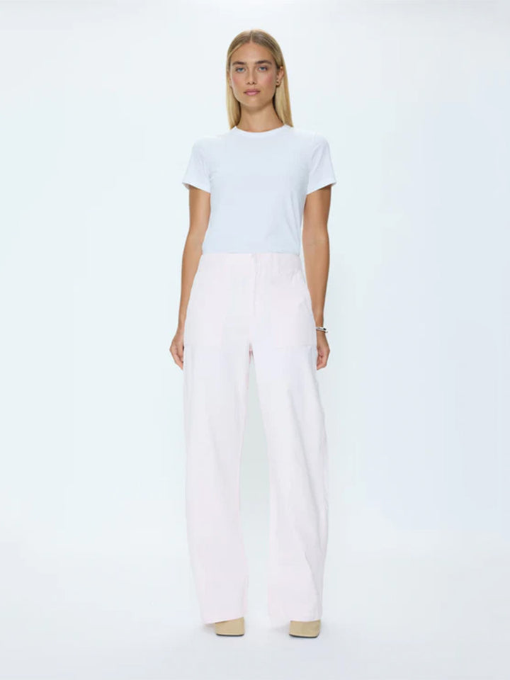Wren Relaxed Straight Utility Pant in Ice Pink