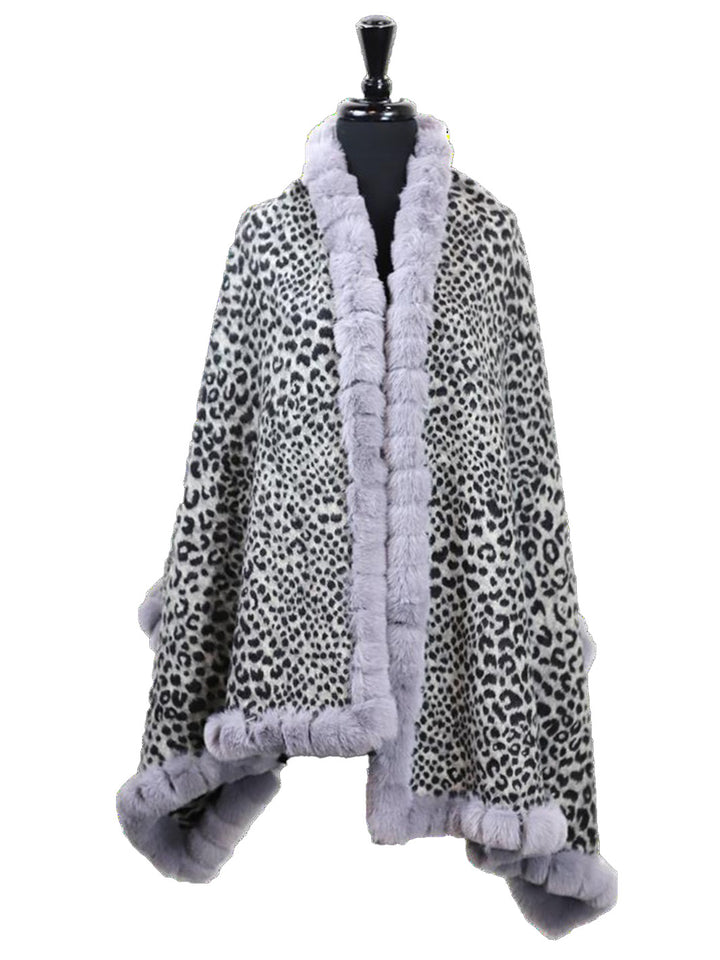 Leopard Wrap in Grey