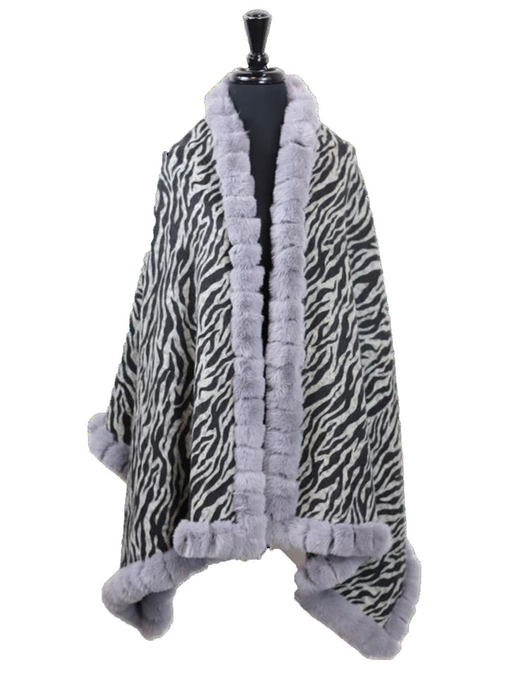 Leopard Wrap in Grey