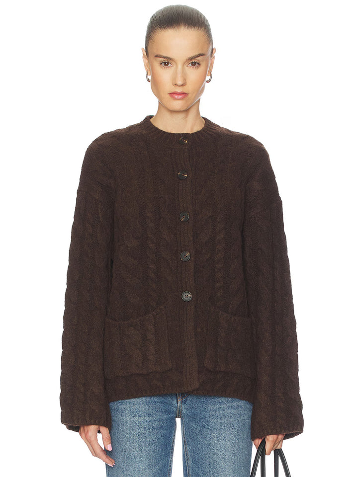 Zaire Cardigan in Espresso