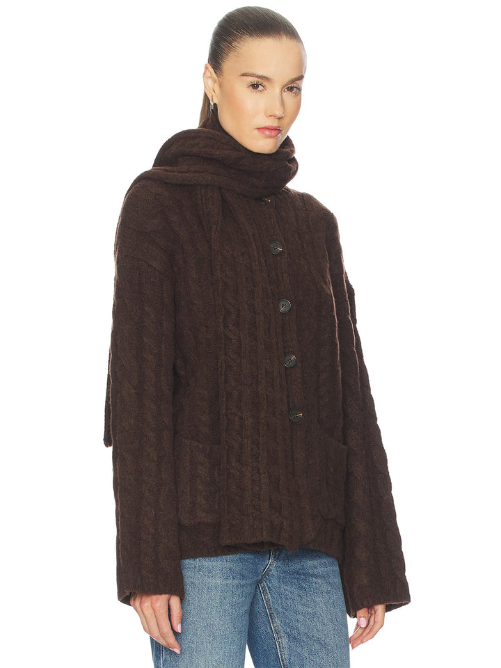 Zaire Cardigan in Espresso