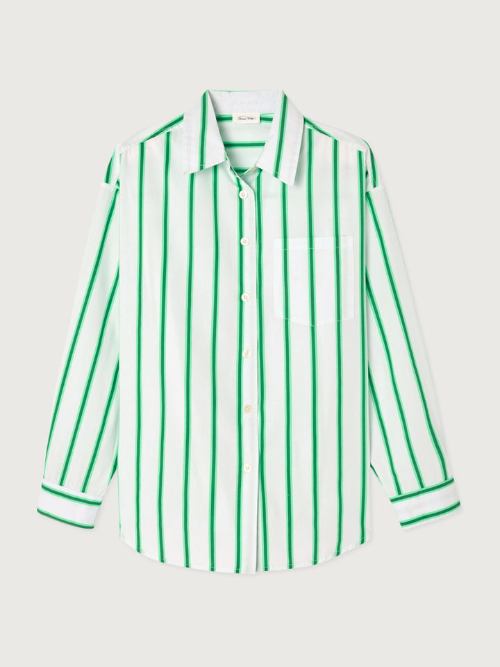 Zatybay Stripe Shirt in Neon Lagoon