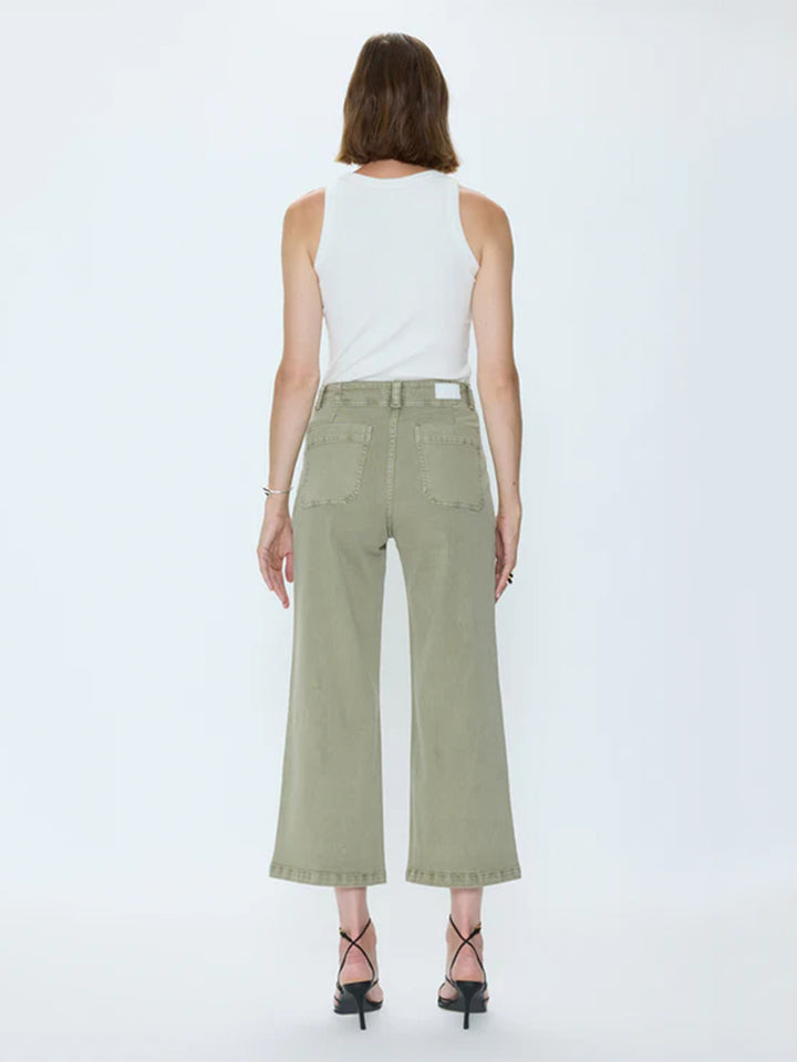 Zooey Patch Pocket Utility Pant - Slate Green