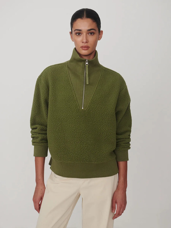 Jaylin Half Zip in Loden Green