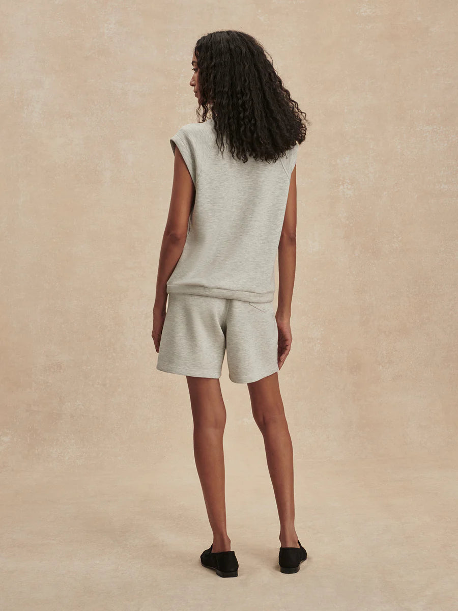 Salome Raglan Tee in Light Grey Marl