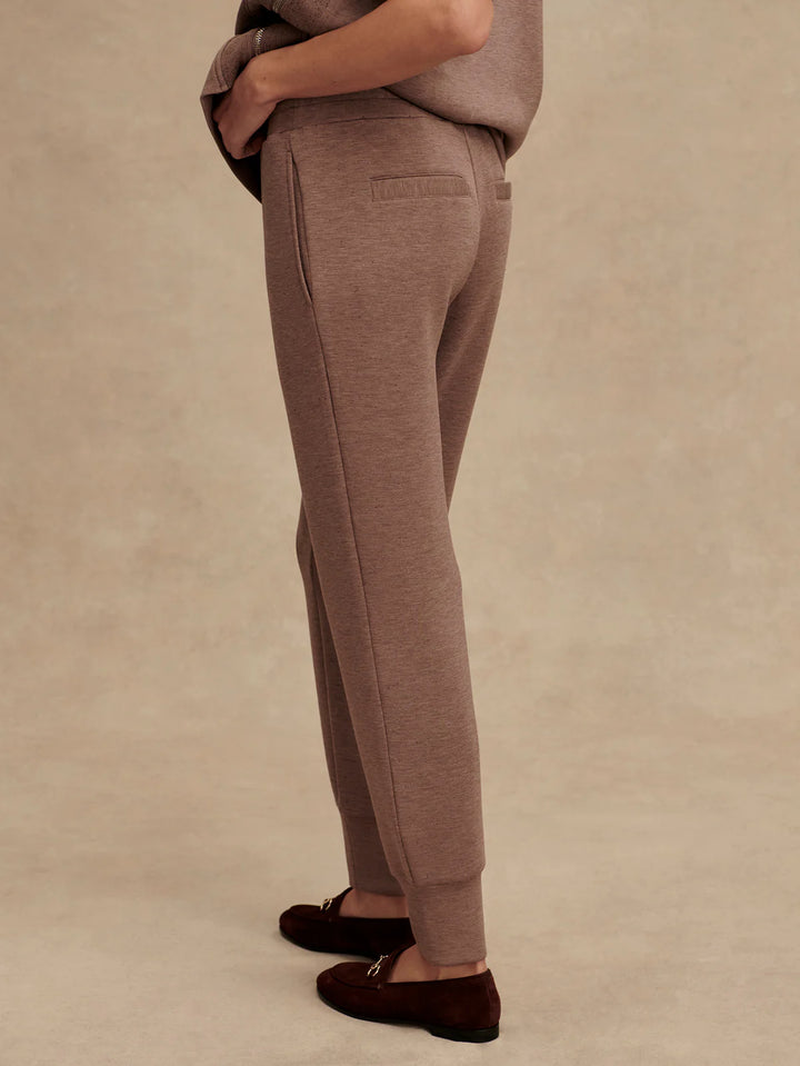 The Slim Cuff Pant 27.5 in Deep Taupe Marl Fleck