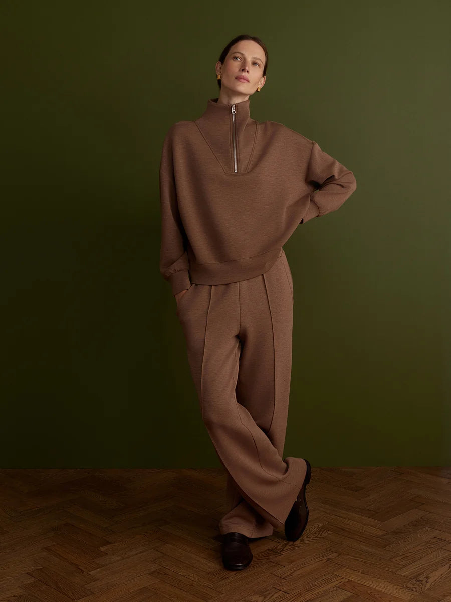 The Wide Leg Pant in Golden Bronze Marl