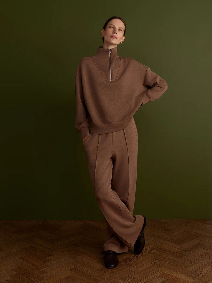 The Wide Leg Pant in Golden Bronze Marl
