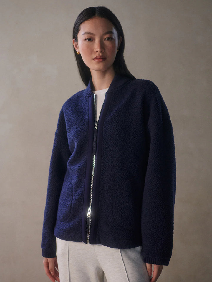 Willmont Patch Pocket Fleece in Evening Blue