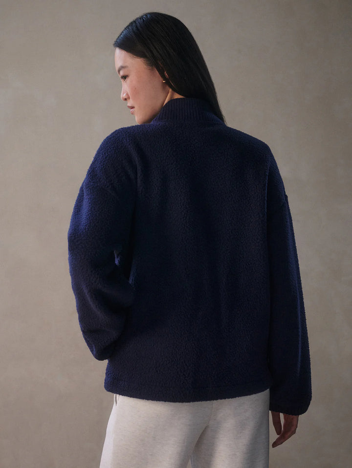 Willmont Patch Pocket Fleece in Evening Blue