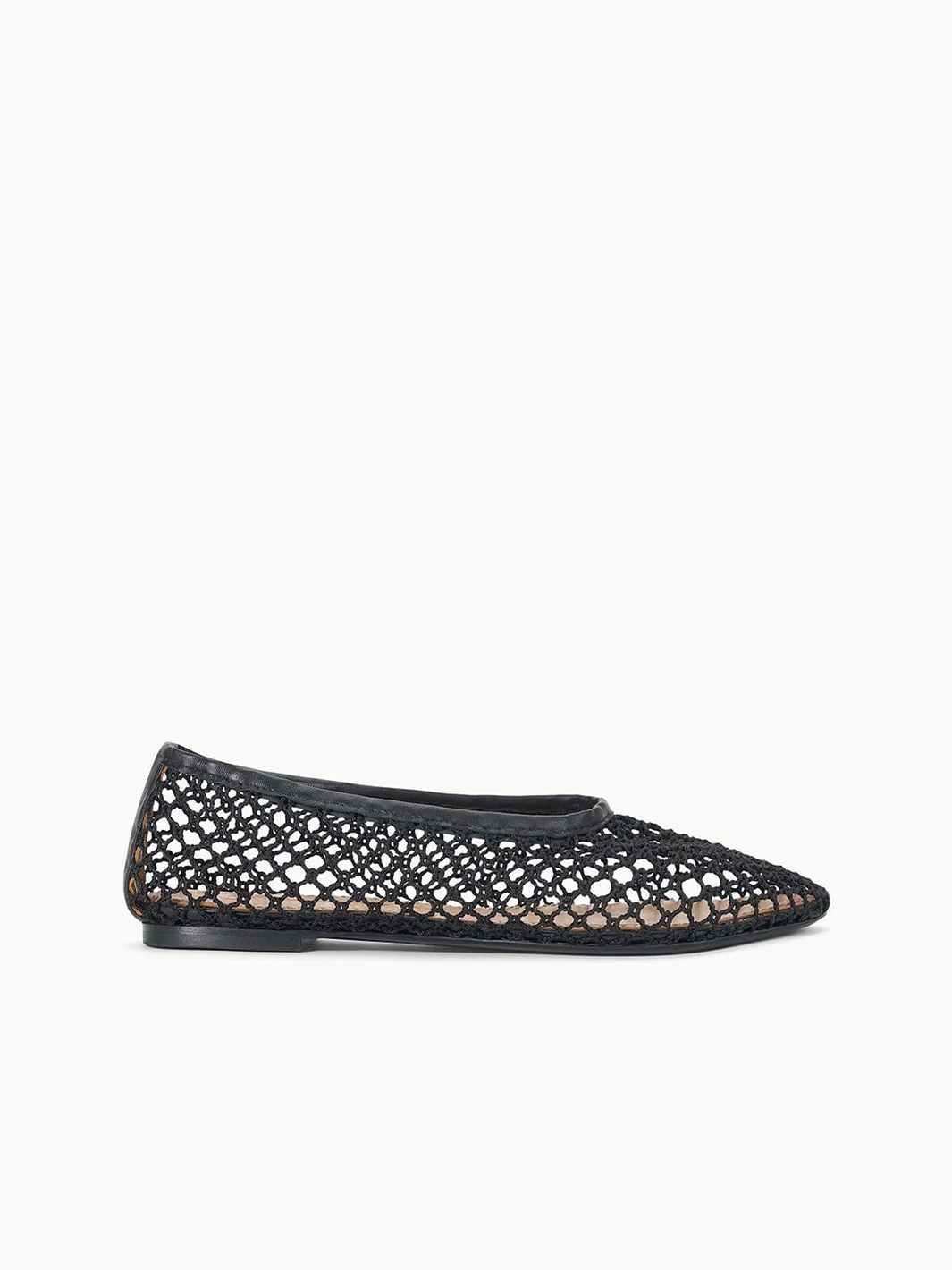 Alba Ballet Flat in Black Netting