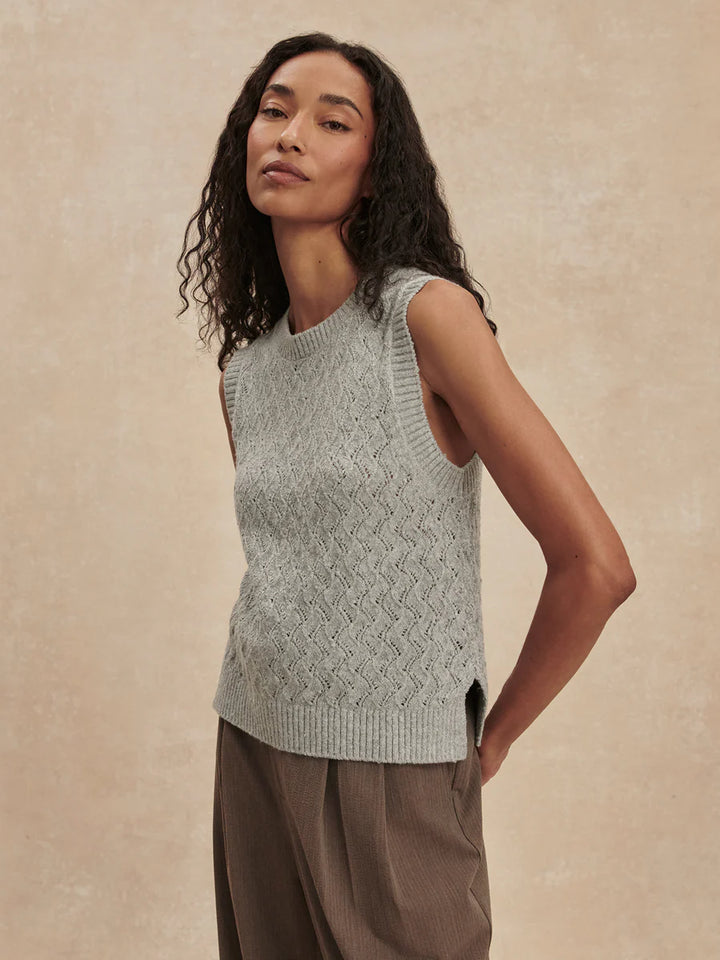 Hazen Knit Tank in Grey Melange
