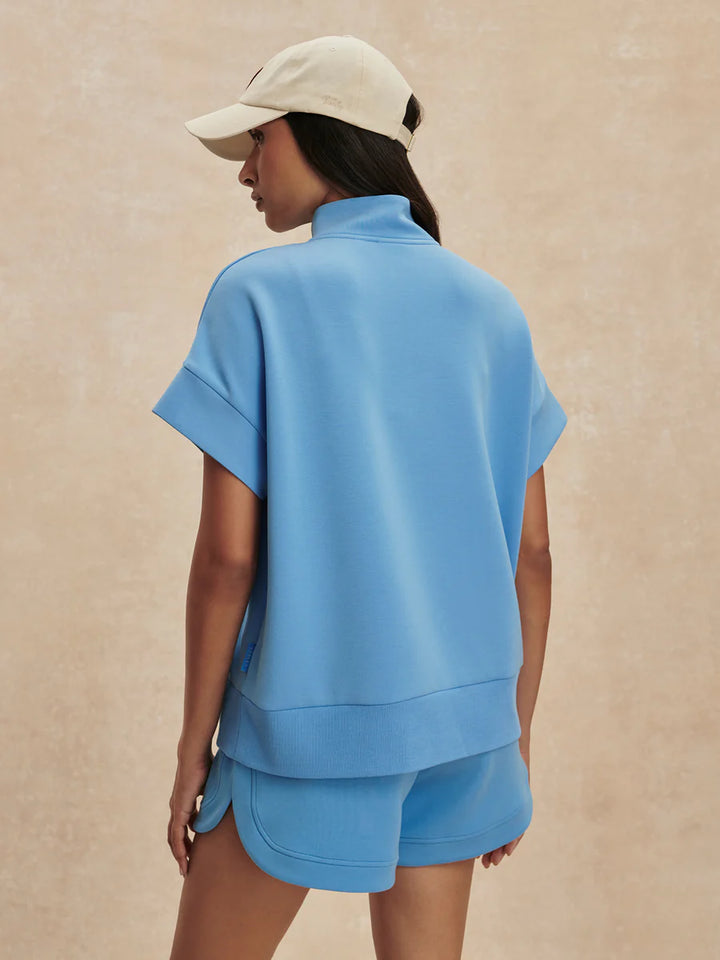 Ritchie Short Sleeve Sweat in Azure