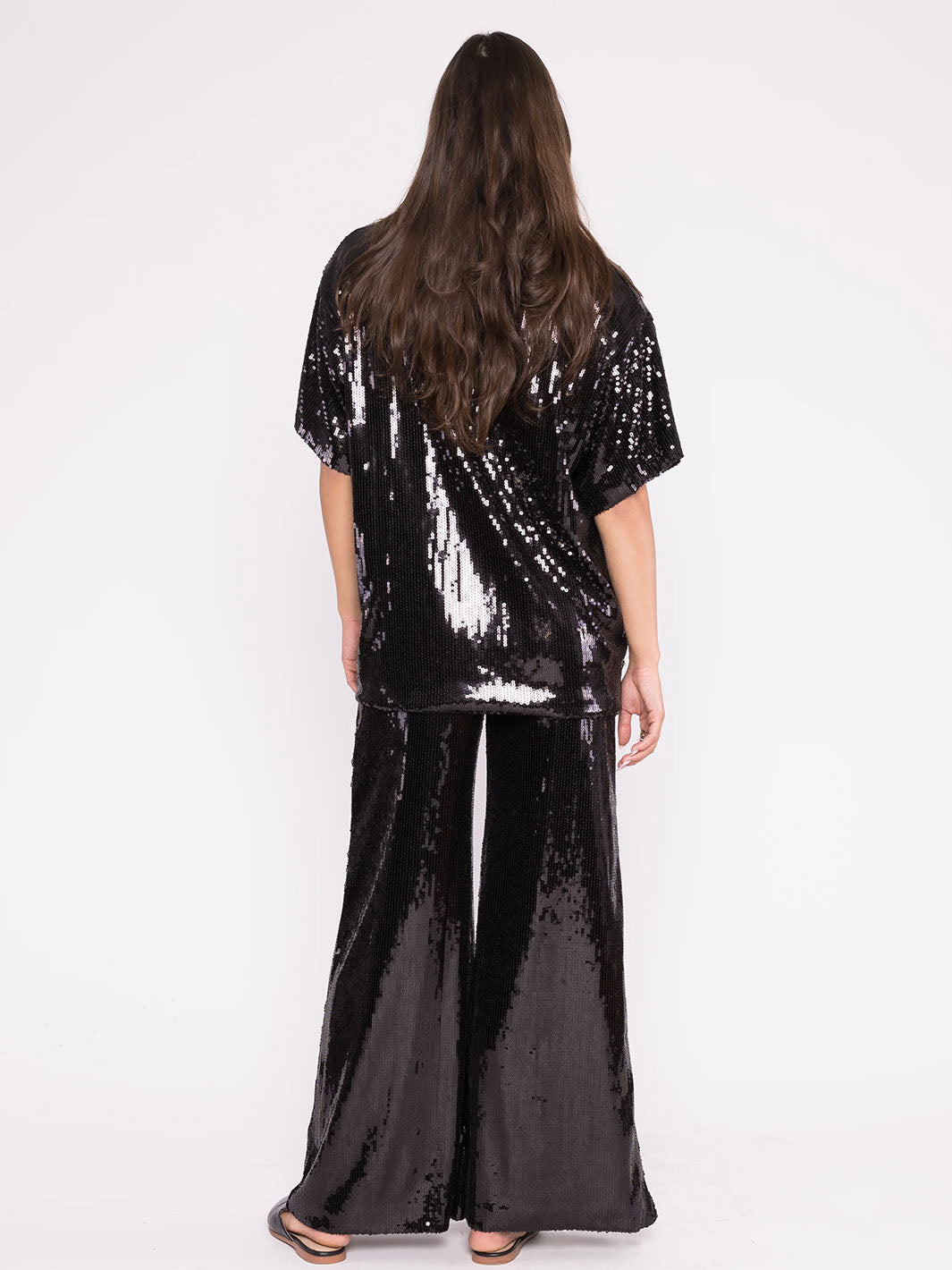 Sequin Party Top in Black