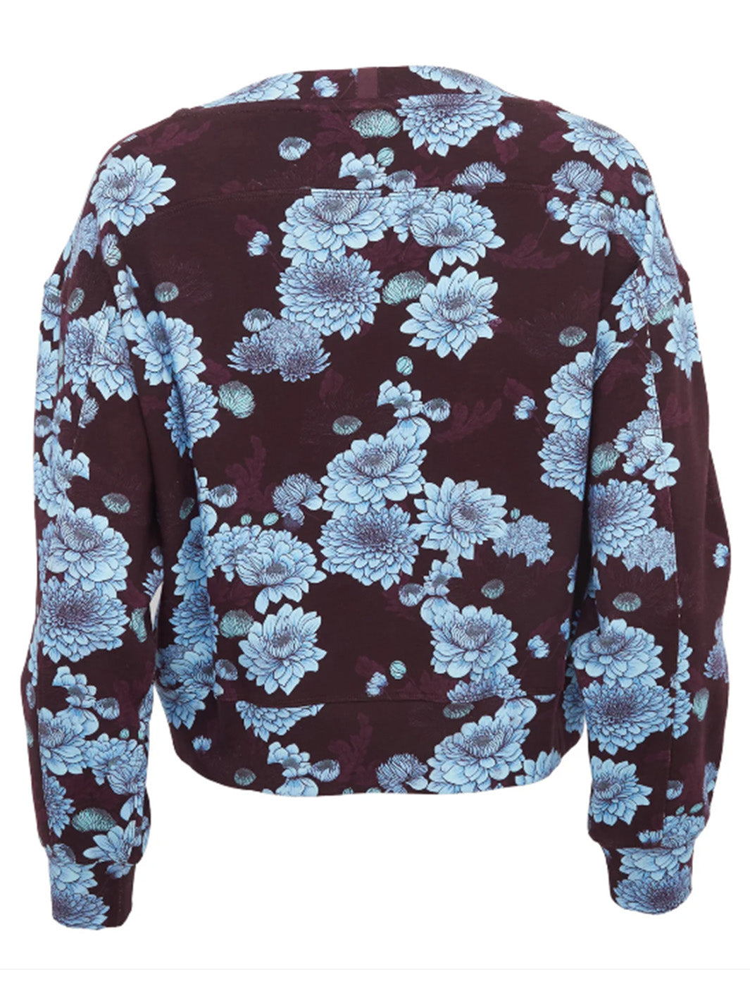 Clara Serious Floral Oversized Sweatshirt in Plum