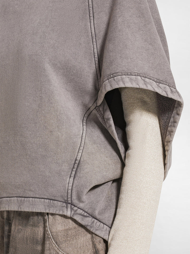 Marbled Organic Cotton Cape in Taupe Brown
