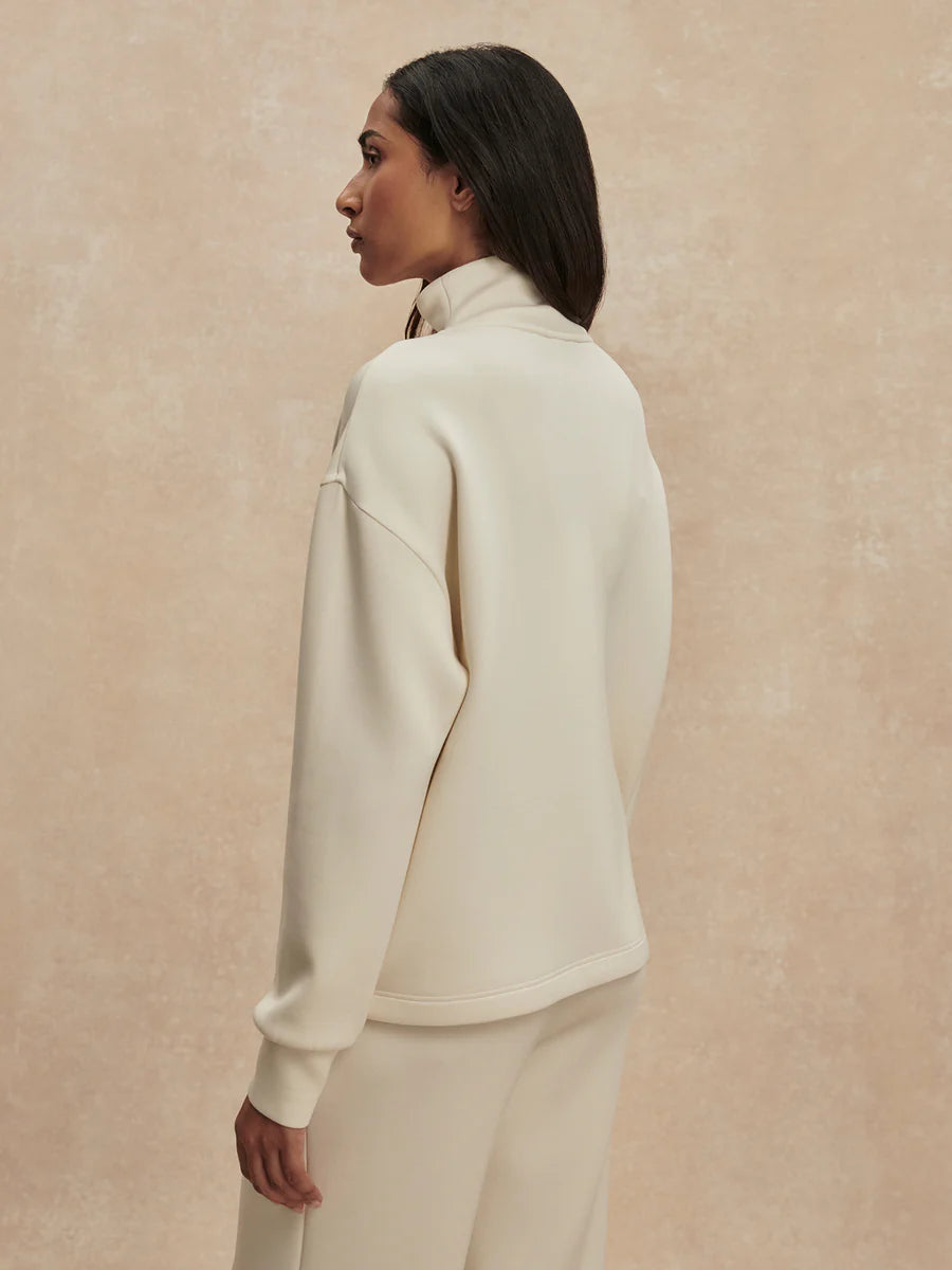 Arlene Zip-Through Sweat in Pristine