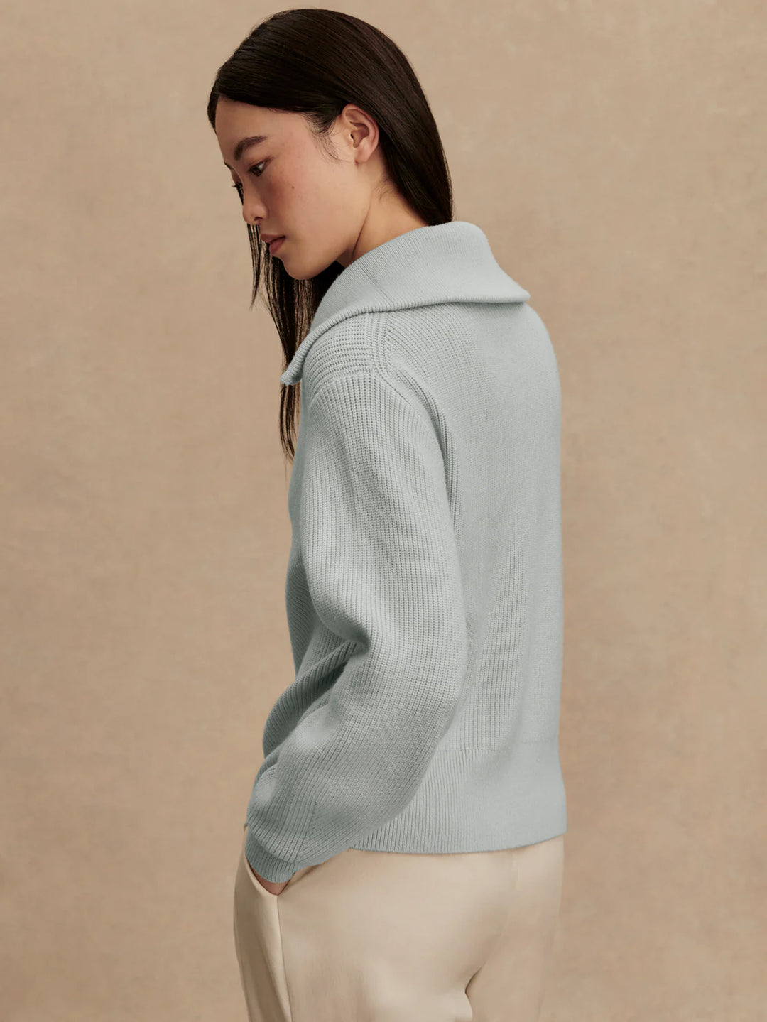 Enrico Knit Jacket in Winter Sky