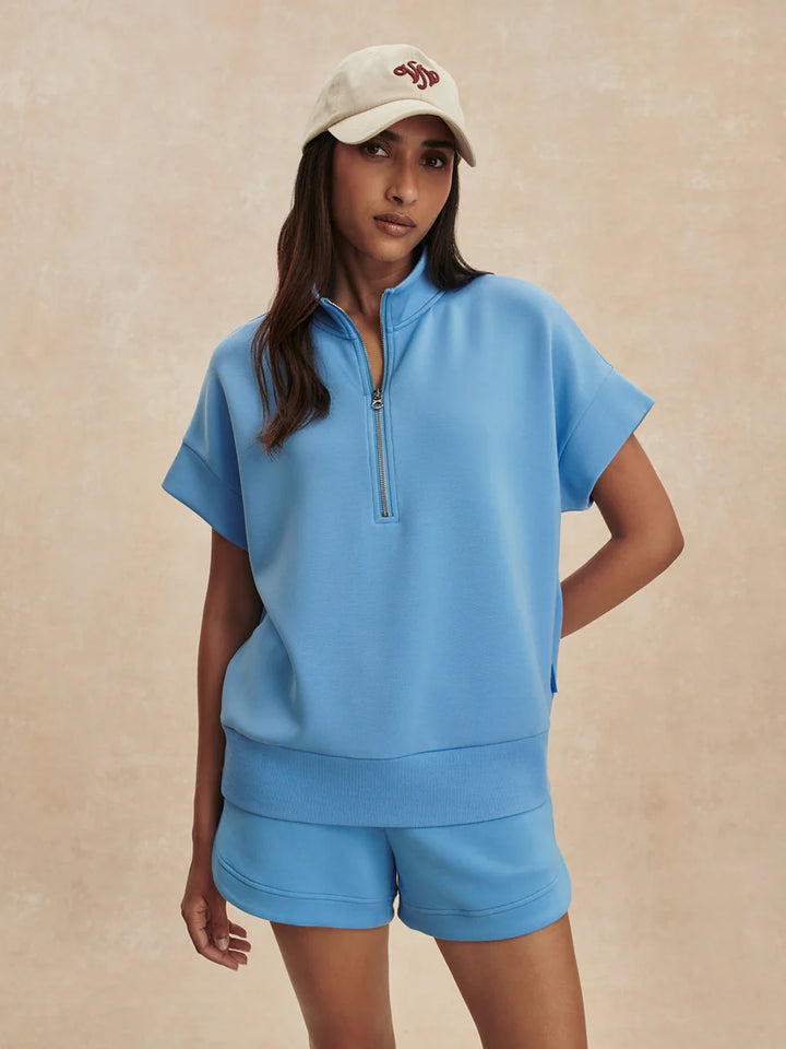 Ritchie Short Sleeve Sweat in Azure