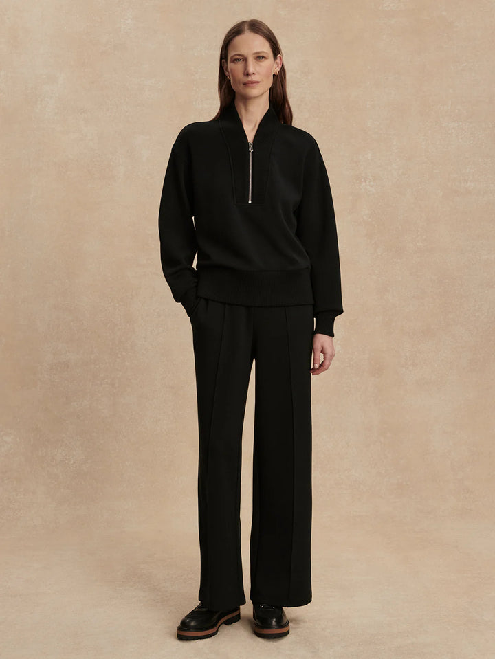 Sally 1/2 Zip Sweatshirt in Black
