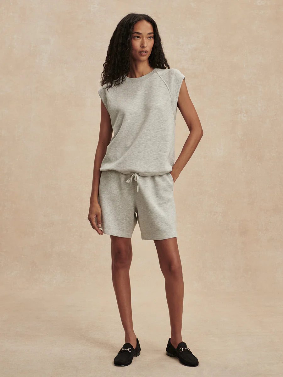 Rumer Long Short 6.5" in Light Grey Marl