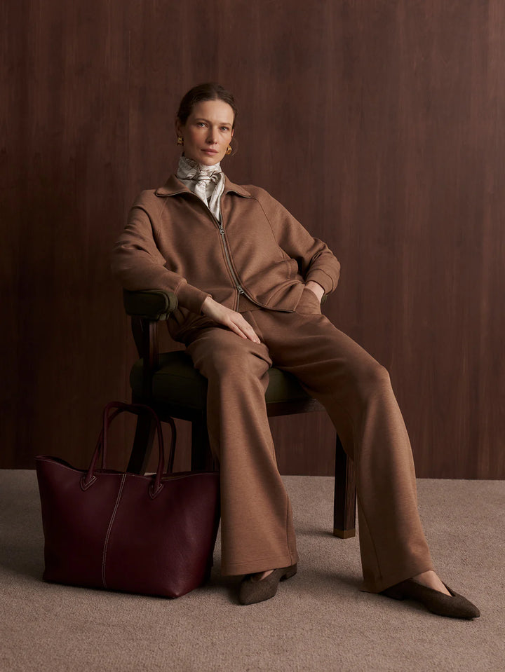 The Extra Wide Leg Pant in Golden Bronze Marl