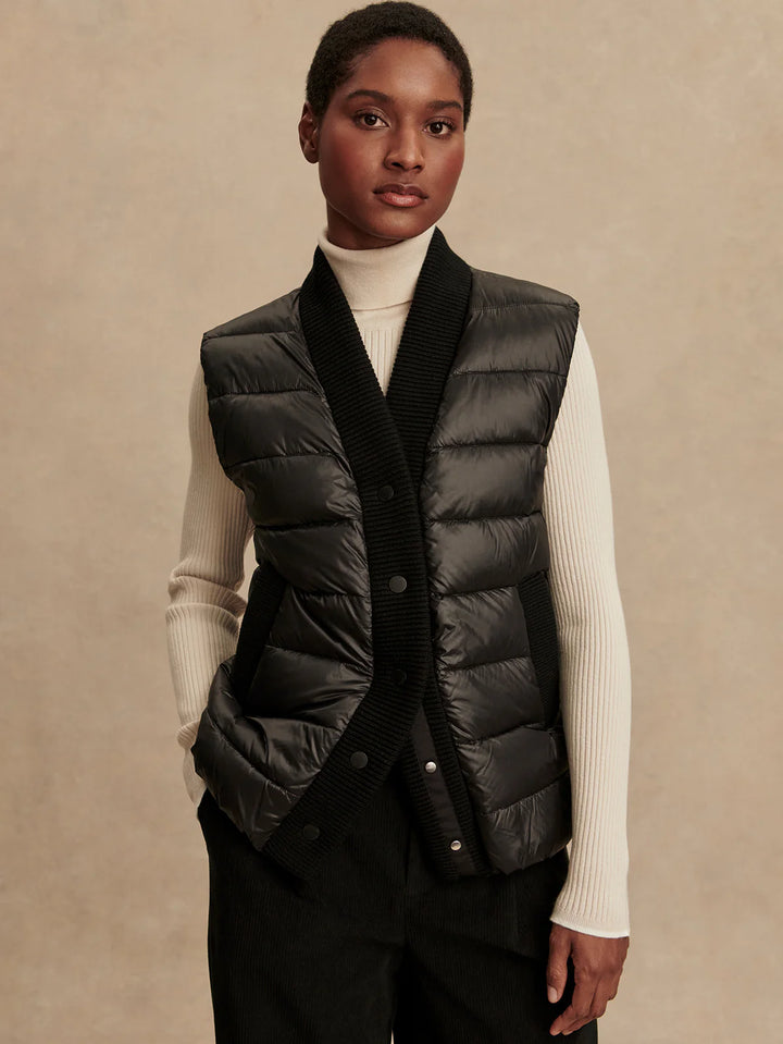 Colwyn Combo Boxy Gilet in Black